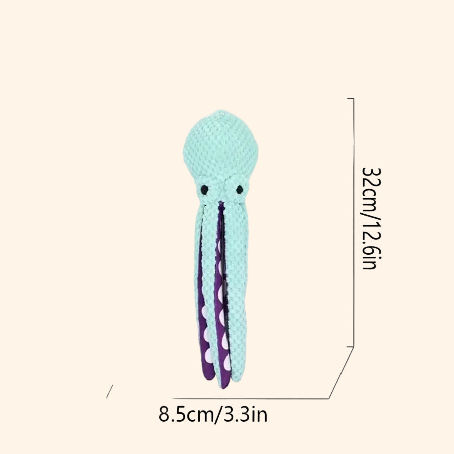 Interactieve pluche octopus voor honden - Geluidmakend anti-vervelingsspeeltje