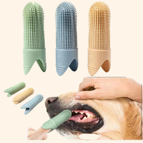 360° vingertandenborstel voor honden en katten