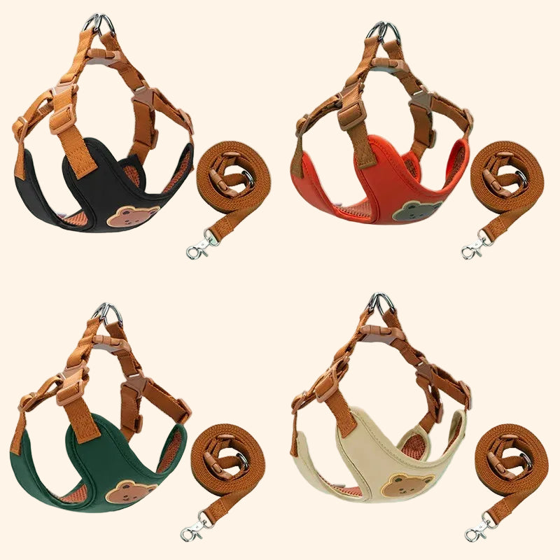 Hondentuigje en riem - Verstelbaar ademend vest