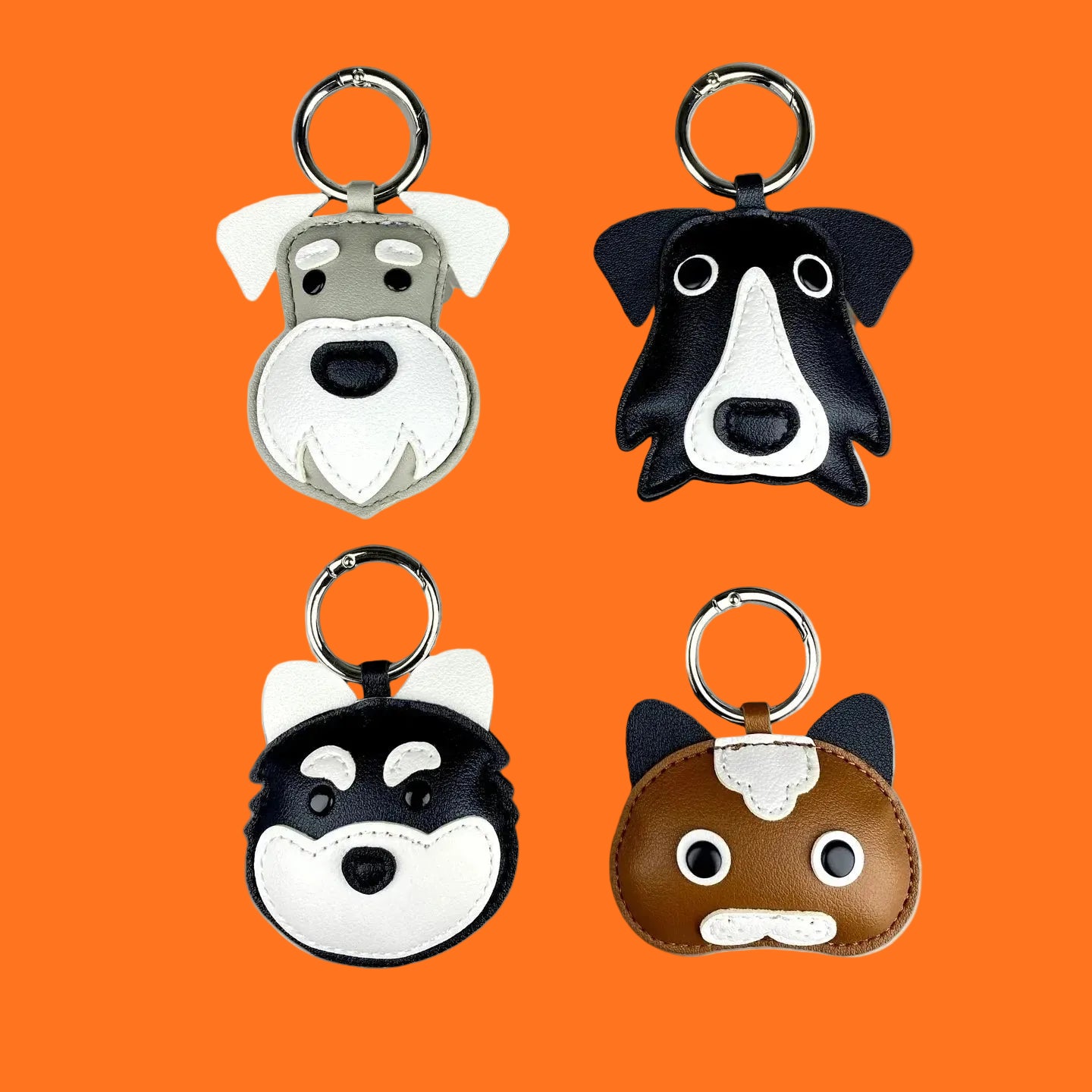 Porte-Clés Chien et Chat en Cuir