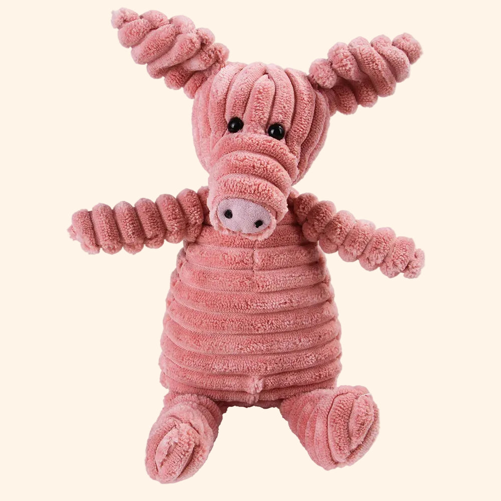 Zou-Zoo fluwelen pluche hondenspeeltje - antistress speeltje voor de kiezen