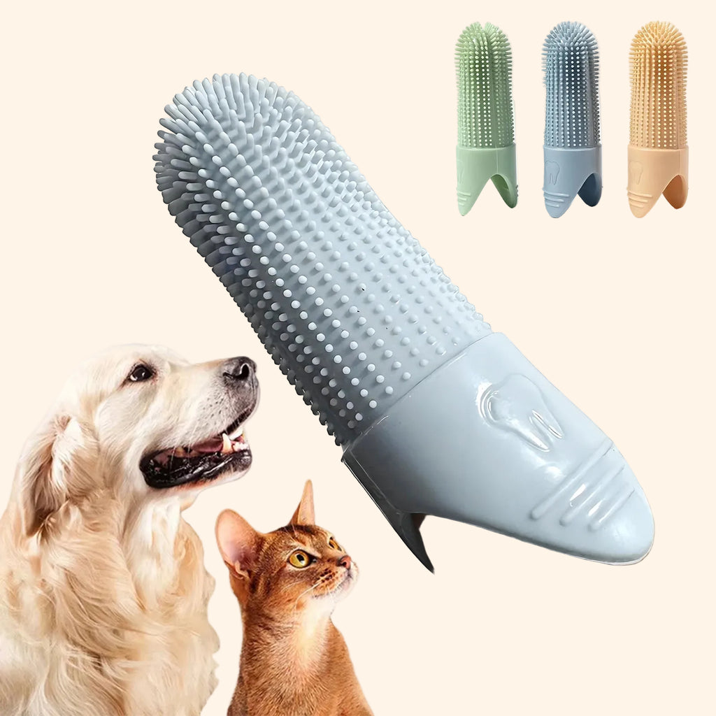 360° vingertandenborstel voor honden en katten