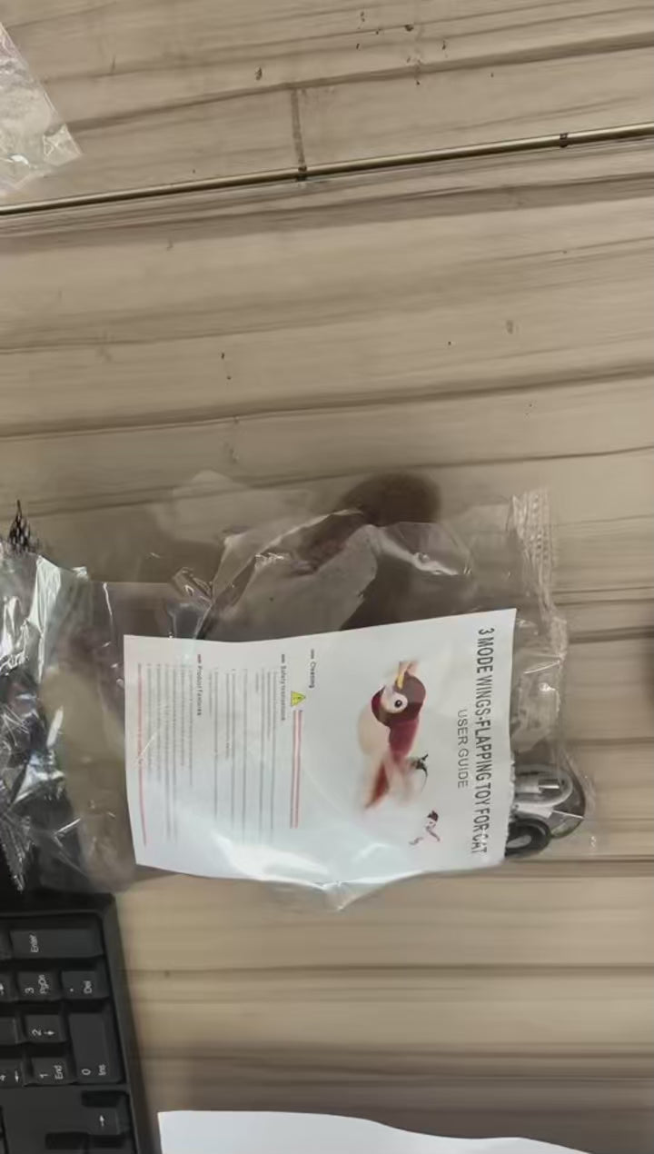 Oiseau Interactif pour Chat - Jouet Rechargeable avec Sons et Mouvements